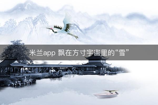 米兰app 飘在方寸宇宙里的“雪”